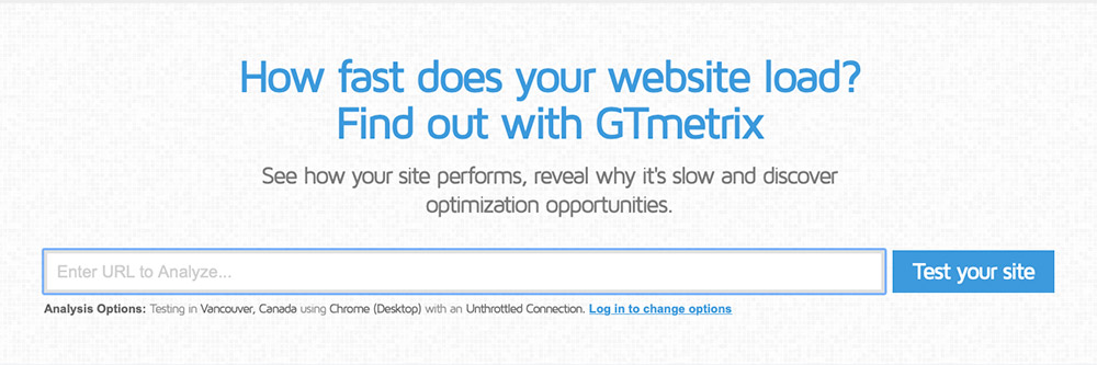 Use GTmetrix to test your site performance.