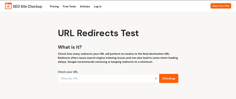 url redirects test tool for seo site audit